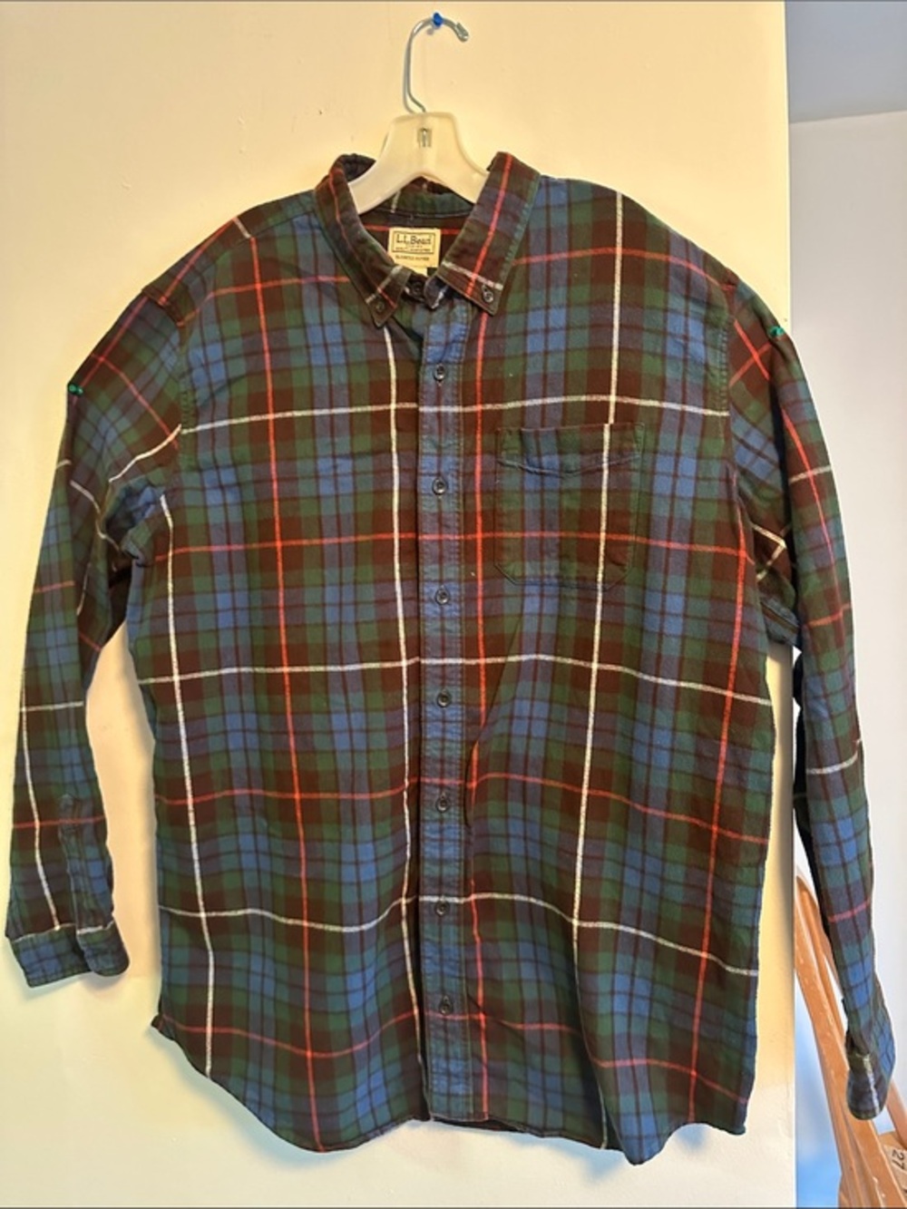 L L Bean Flannel Shirt XL Tall Slightly fitted